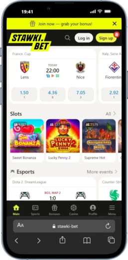 Мобильное приложение Stawki Bet